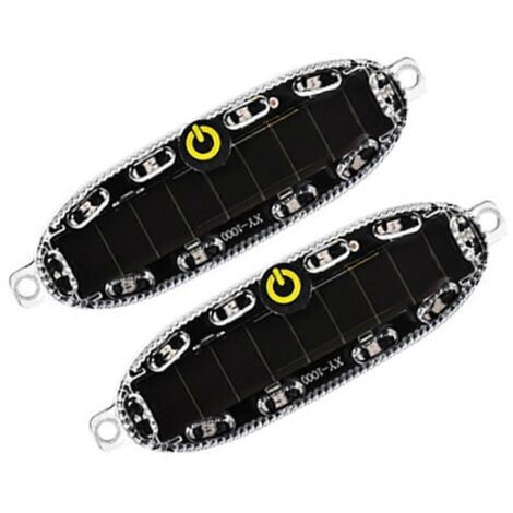 Lot de 2 feux de signalisation solaires LED pour voiture, gyrophares sans fil clignotants--