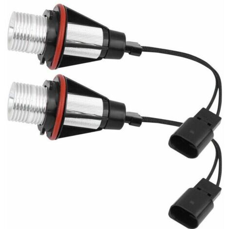 Lot de 2 feux LED de voiture lumineux 6000 K 5 W Angel Eye LED pour E61 E39 E53