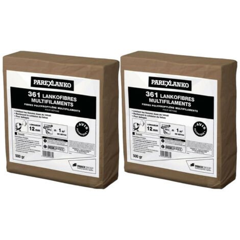 Lot de 2 fibres polyprolylènes multifilaments PAREXLANKO 361 Lankofibres Multifilaments - 500g
