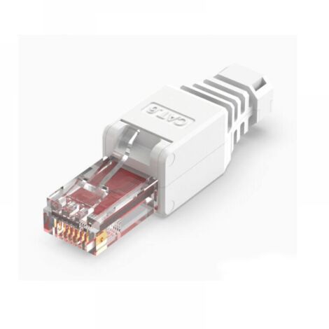 Lot de 2 fiches sans outil CAT 6, tête de cristal de câble réseau sans pression, module sans pince de câble réseau, sans outil