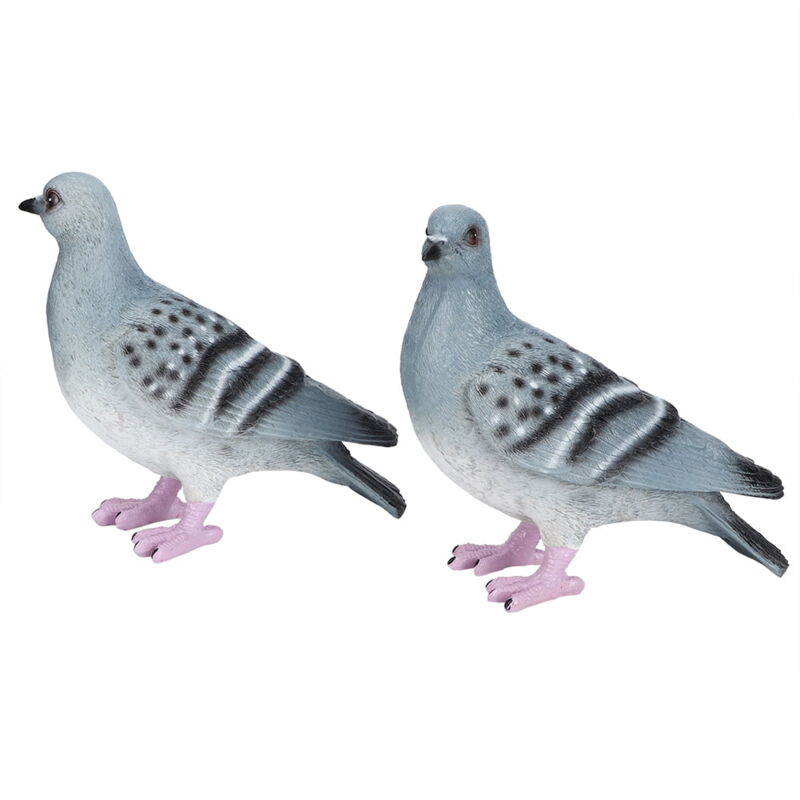Lot de 2 figurines de jardin en forme de pigeon de paix, décoration de mariage, pour balcon