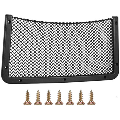 Lot de 2 filets de rangement pour voiture, organisateurs de coffre 42 x 21 cm, sacs de rangement multifonctionnels pour ustensiles, camping-cars, bateaux, maison (filet élastique)