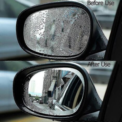 Lot de 2 films protecteurs transparents anti-pluie et imperméables pour rétroviseurs de voiture, 100 x 145 mm. Accessoires auto.