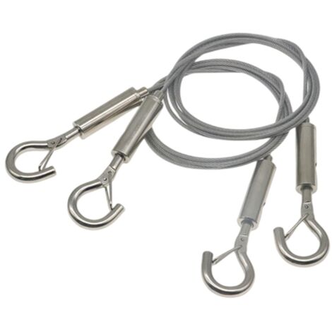 Lot de 2 fils de suspension réglables en acier inoxydable haute résistance pour miroirs, supportant jusqu'à 30 kg-AquaForge
