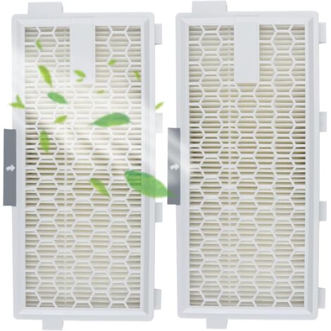 Lot de 2 Filtre Aspirateur Air Clean Plus 50 pour Miele Complete C3 C2, HEPA Airclean Filtres d'aspirateur carbon actif Remplacement pour Miele Compact C1 C2 S4000-4999 S5000-S5999 Aspirateur