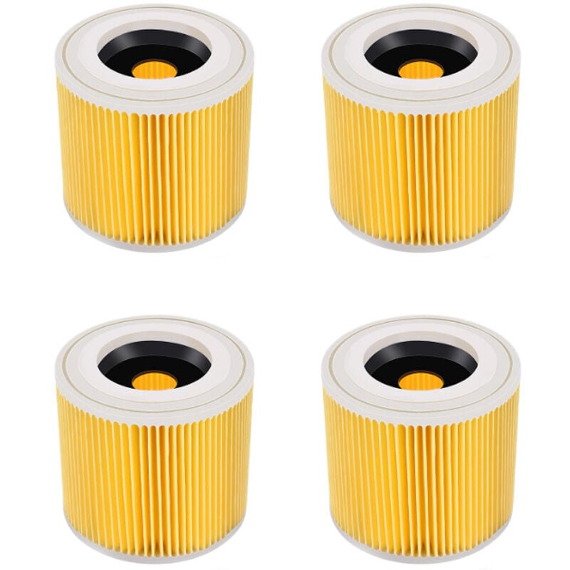 Lot De 4 Filtre Aspirateur Karcher, Pour Kärcher WD3 Premium, WD2, WD3, WD3P, MV2, MV3 - Filtre WD3 - Filtre De Rechange Pour Aspirateur Kärcher