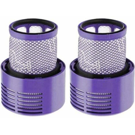 Lot De 2 Filtre Lavable Pour Aspirateur Dyson Série V10 Sv12 Avec Une Brosse De Nettoyage Et Chiffon, Filtre De Rechange Dyson Pour Série V12 Sv12, Remplacement  Dy-969082-01