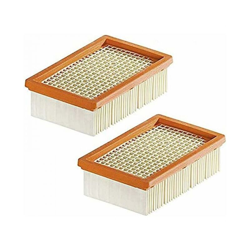 Lot de 2 Filtre Remplacement pour Aspirateur Kärcher WD4 WD5 WD6 MV4 MV5 MV6 plissé Plat