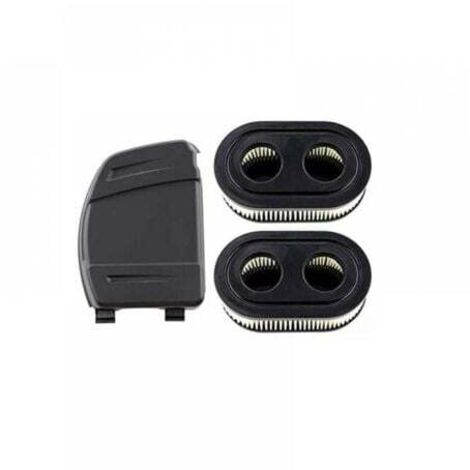 Lot de 2 filtres à air avec couvercle pour moteurs Briggs & Stratton 550E, 575EX, 575IS, 625EXI, 650EXI, 675EXI, 675IS, remplace 594106, 798339, 798452, 593260.