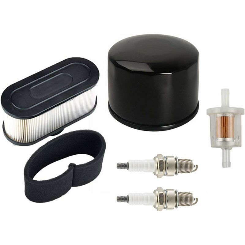 Lot de 2 filtres à air pré-Filtre à Huile et à Carburant Compatible with Moteur 4 Temps Kawasaki FR651V FR691V FR730V FS481V FS541V FS600V FS651V