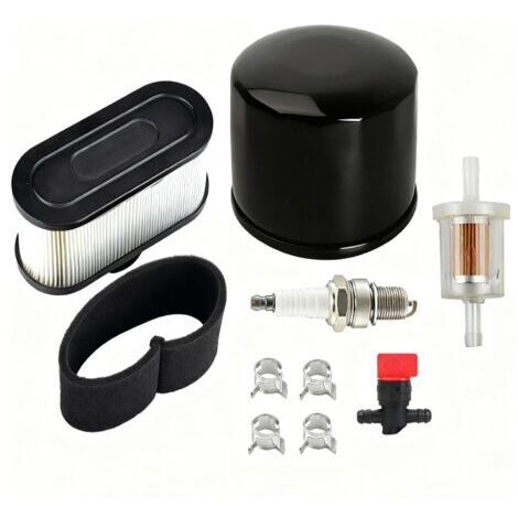 Lot de 2 filtres à air pré-Filtre à Huile et à Carburant Compatible with Moteur 4 Temps Kawasaki FR651V FR691V FR730V FS481V FS541V FS600V FS651V FS691V FS730V