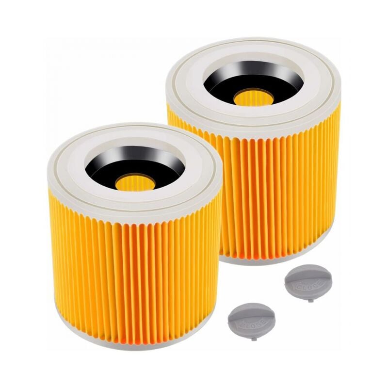 Serbia - Lot de 2 filtres à cartouche pour Kärcher WD3 Premium, WD2, WD3, WD3P, MV2, MV3 - Filtre WD3 - Filtre de rechange pour aspirateur Kärcher