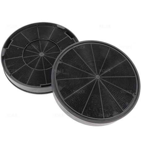 Lot de 2 filtres charbon type 196 196X30 mm (484000008674) Hotte AEG, ARISTON HOTPOINT, ARTHUR MARTIN ELECTROLUX, BEKO, BOSCH, DE DIETRICH, ELECTROLUX, FAURE, FRANKE, INDESIT, JUNO, NEFF, ROBLIN, SC