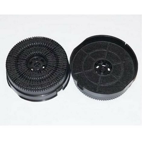 Lot de 2 filtres à charbon type 58 AKB000/1  142X48 mm (484000008782, C00308179) Hotte ARISTON HOTPOINT, BAUKNECHT, BRANDT, DE DIETRICH, ELICA, IGNIS, IKEA WHIRLPOOL, INDESIT, SAUTER, WHIRLPOOL