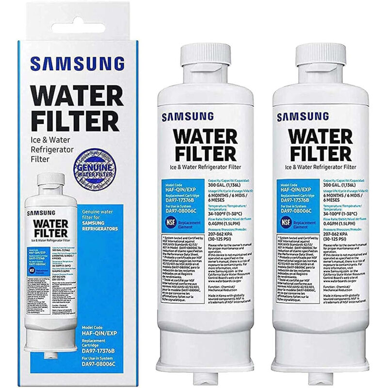 Basetbl - Lot de 2 Filtres à eau de Réfrigérateur de Rechange DA97-17376B DA97-08006C haf-qin haf-qin/exp pour réfrigérateurs Multi-Portes