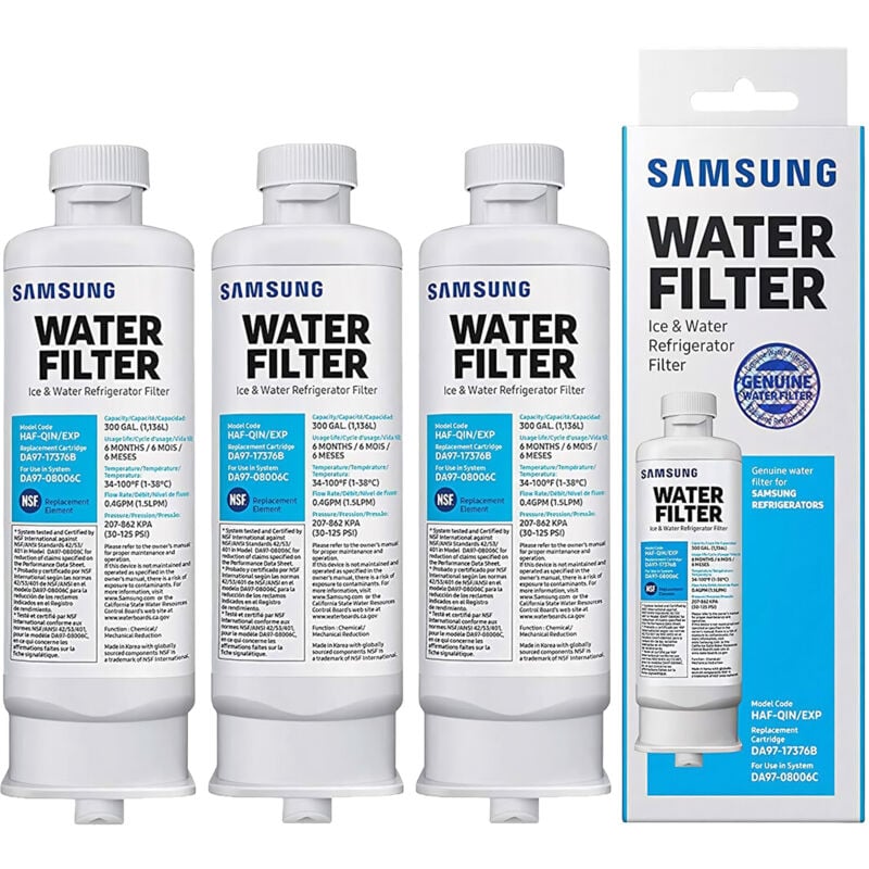 SNQ - Lot de 2 filtres à eau de réfrigérateur de rechange pour Samsung DA97-17376B DA97-08006C haf-qin haf-qin/exp