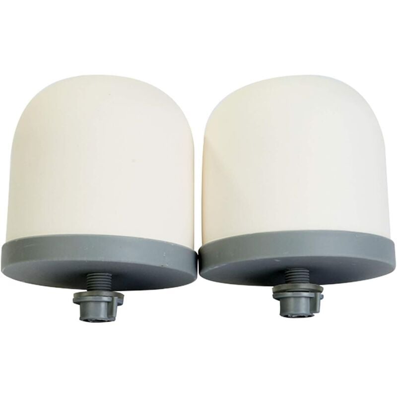 Lot de 2 filtres à eau en céramique en forme de dôme - filtres de rechange pour unité de pré-filtration d'eau de 0,15 à 0,5 micron - adapté au