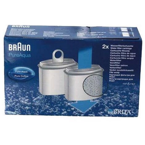 Lot de 2 filtres a eau KWF2 PURE AQUA PURE COFFEE BRITA (0X63112770, AX13210006) Cafetière, Expresso BRAUN, MAGIMIX