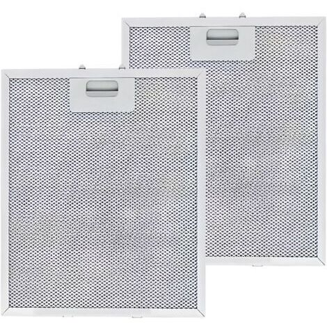 Lot de 2 filtres à graisse en aluminium de qualité supérieure pour hotte aspirante - 5 couches - 260 x 320 x 9 mm - Compatibilité universelle pour restaurant et maison - Argenté