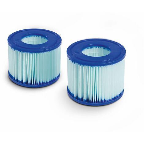 Lot de 2 filtres antimicrobiens LAY-Z SPA pour spas gonflables – compatible avec SPA Milan – 2 cartouches filtrantes de remplacement pour spa gonflable LAY-Z SPA