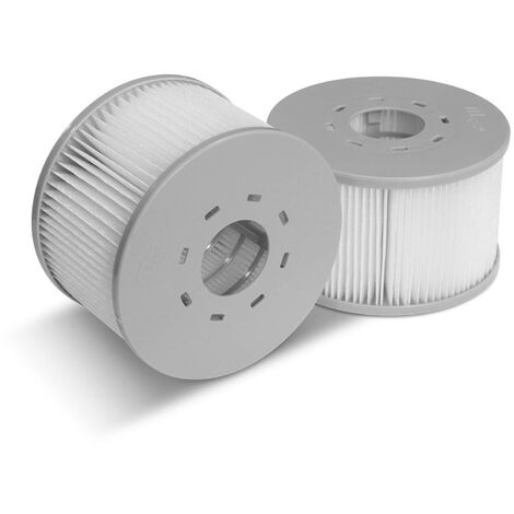 Lot de 2 filtres avec filets pour spas gonflables MSPA V2. Ø108cm – 2 cartouches filtrantes de remplacement pour spa gonflable MSPA + 2 filets de protection pour spa 2020