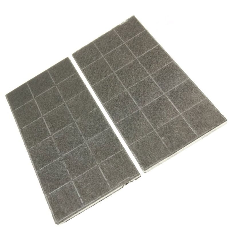Lot de 2 filtres charbon 289X145X10 mm (4055026050) Hotte aeg, bauknecht, de dietrich, ikea whirlpool, kitchenaid