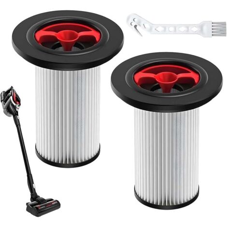 Lot de 2 filtres de rechange compatibles avec l'aspirateur Bosch Unlimited Gen2 Série 8. Filtre HEPA pour aspirateurs Bosch 12036642 et 12023349 avec brosse de nettoyage.