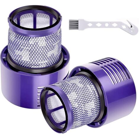 Lot de 2 Filtres de Rechange pour Aspirateur Cyclone V10 - Compatible Absolute/Animal/Total Clean/SV12 - Installation Facile Sans Outils