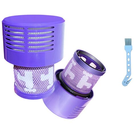 Lot de 2 filtres de remplacement pour aspirateur compatible avec Dyson Cyclone V10, numéro de pièce de rechange 969082-01