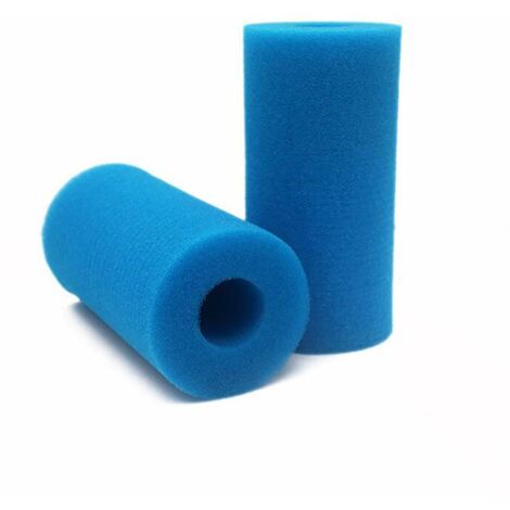 Lot de 2 filtres de type A éponge filtre de piscine filtre en mousse lavable réutilisable