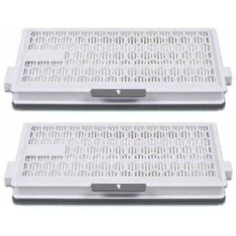 Lot de 2 filtres HEPA Airclean Plus 50 pour aspirateur Miele Complete C3 Powerline, S8340,Air Clean SF-HA 50 pour Complete C2 C3 Compact C1 C2-2,Lot de 2 pièces de rechange