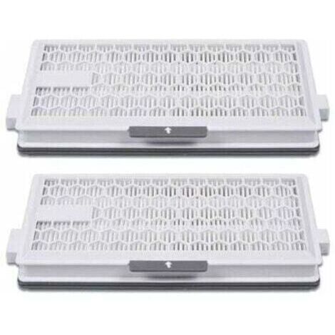 Lot de 2 filtres HEPA Airclean Plus 50 pour aspirateur Miele Complete C3 Powerline, S8340,Air Clean SF-HA 50 pour Complete C2 C3 Compact C1 C2-2,Lot de 2 pièces de rechange Filtre pour aspirateur