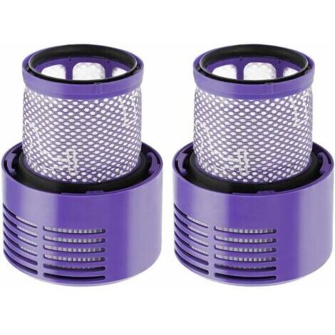 Lot de 2 filtres lavables pour aspirateur Dyson série V10 SV12 avec brosse de nettoyage et chiffon, filtre de rechange Dyson pour série V12 SV12, remplacement  DY-969082-01