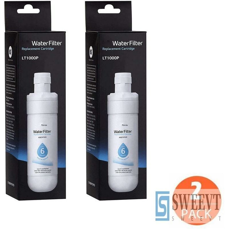 Lot de 2 Filtres (LT1000P) pour Réfrigérateur, Filtre à Eau du Réfrigérateur