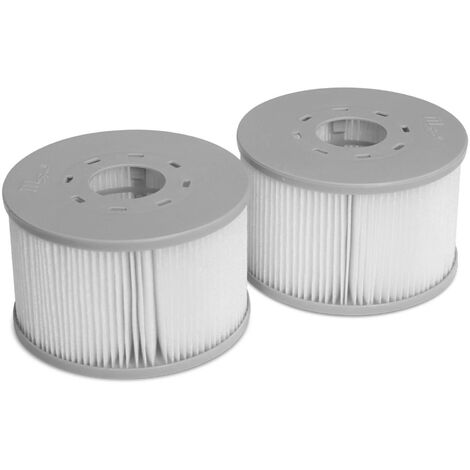 Lot de 2 filtres MSPA V2 pour jacuzzis gonflables Fjord, Kili, Camaro, Mono, Aurora et Tekapo - compatible avec SPA 2020 - 2 Cartouches filtrantes de remplacement pour jacuzzi gonflable mspa