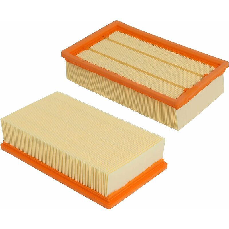 Lot de 2 filtres plats plissés compatibles avec Kärcher nt 25/1 Ap, nt 35/1 Ap, nt 35/1, nt 45/1, nt 55/1, nt 361, nt 561, nt 611 Tact, Te, m, éco