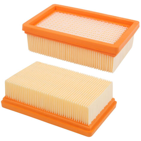 Lot de 2 filtres plissés plats de rechange Karcher Mv4 Mv5 Mv6 Wd4 Wd5 Wd6, Wd4p Wd5p Wd6p Wet-dry Vacuu,OUYLAF