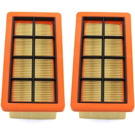 Lot de 2 filtres plissés plats pour aspirateur à cendres Kärcher 6.415-953.0 AD2 AD3 AD4 Premium AD 3.000, AD 3.200 Filtre de Nettoyage de poussière de poussière Filtre d'aspirateur