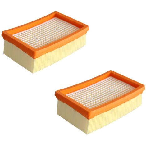 Lot de 2 filtres plissés plats pour Kärcher 2.863-005.0 filtres pour aspirateur MV4 MV5 MV6 filtres, pièces de rechange pour aspirateur
