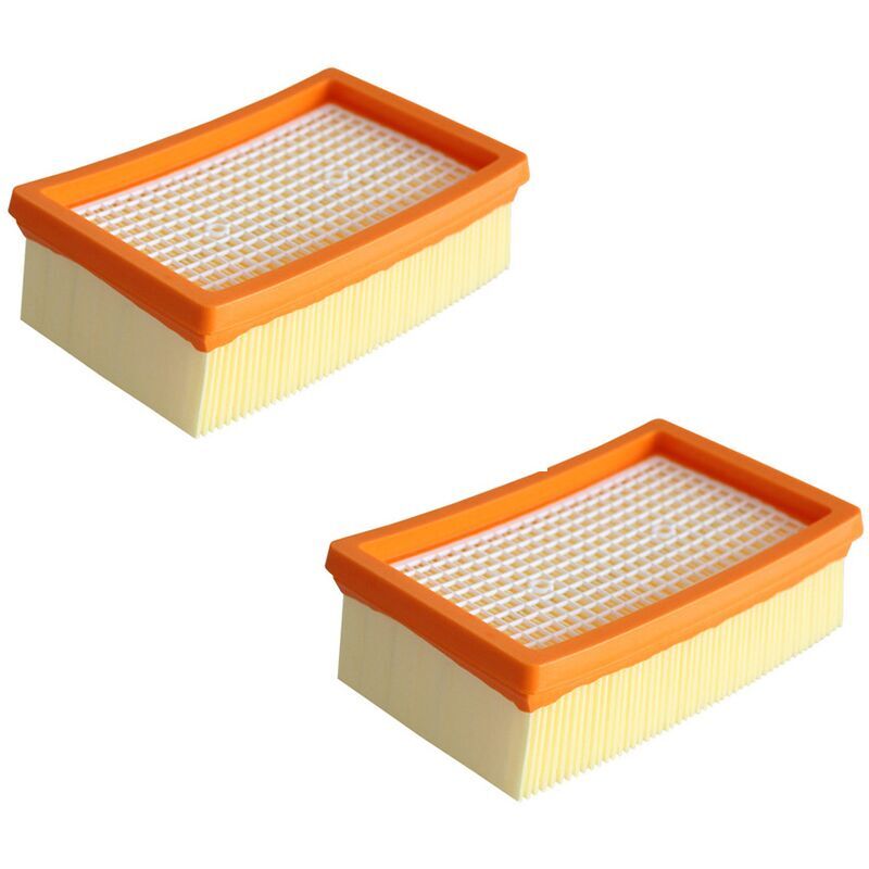 Lot de 2 filtres plissés plats pour Kärcher 2.863-005.0 filtres pour aspirateur MV4 MV5 MV6 filtres, pièces de rechange pour aspirateur