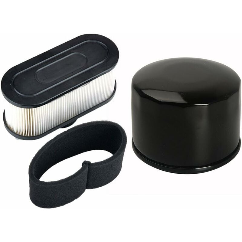 Lot de 2 filtres pour huile avec préfiltre à air pour Kawasaki FR651V / FR691V / FR730V / FS481V / FS541V / FS600V / FS651V / FS691V / FS730V, moteur