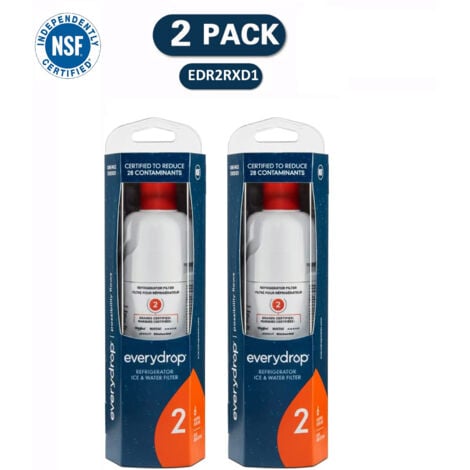 COOCHEER Lot de 2 filtres pour réfrigérateur Everydrop by Whirlpool Ice and Water 2, EDR2RXD1