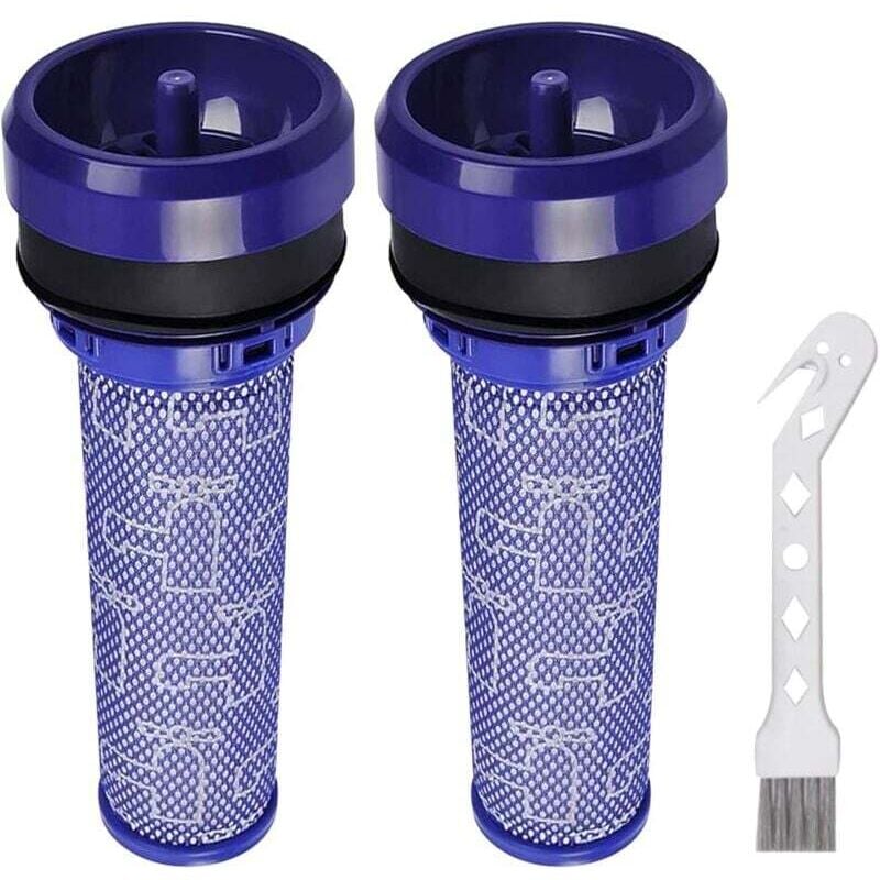 Image of Lot de 2 Filtres Pré-Moteur Lavables pour Aspirateur avec Outil de Nettoyage