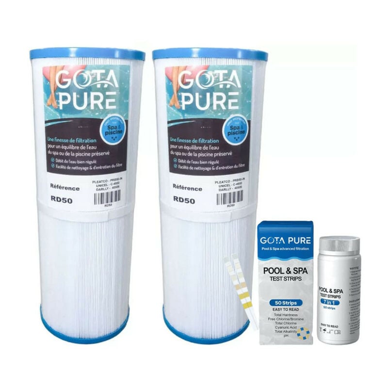 Lot de 2 Filtres RD50 / PRB50-IN / C-4950 / 40506 et bandelettes 7 en 1 offertes