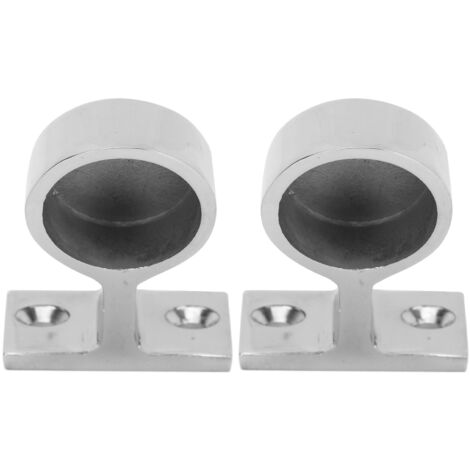 Lot de 2 fixations pour main courante de montant, en acier inoxydable 316 poli miroir antirouille, pour bateau, yacht ou marine, 25 mm/1 pouce