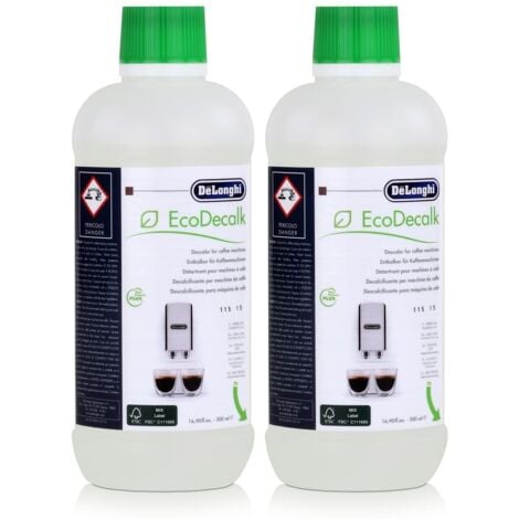 Lot de 2 flacons (2x500ml) Ecodecalk pour Cafetière DELONGHI AS00006179