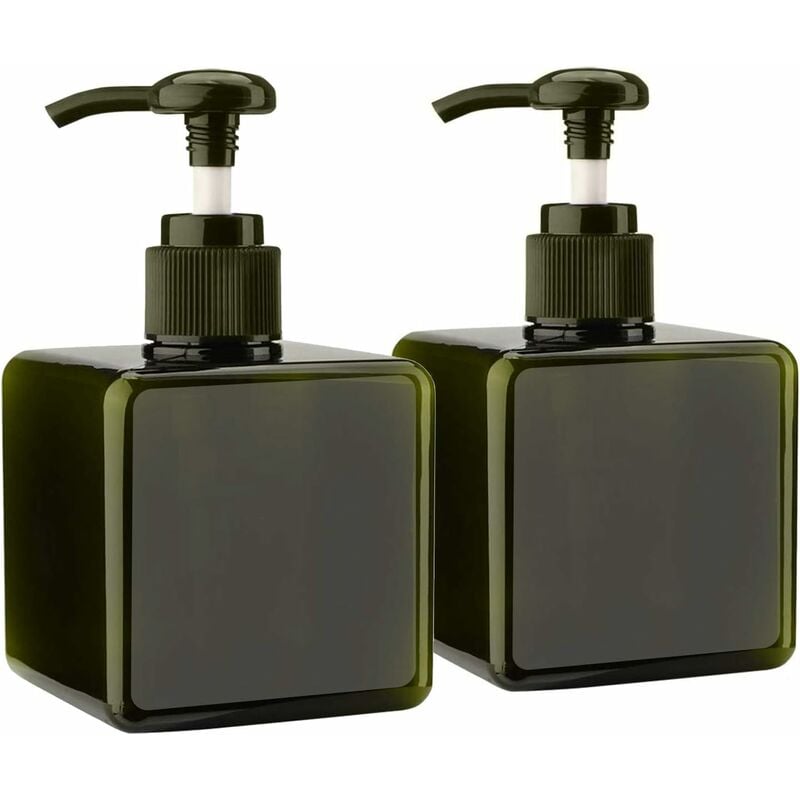 Fei Yu - Lot de 2 flacons de pompe en plastique vides rechargeables 250 ml, Vert (Vert) - 1 250ml pump bottle