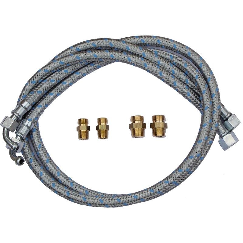 Lot de 2 flexibles fuel coudées DN8 longueur 1 mètre