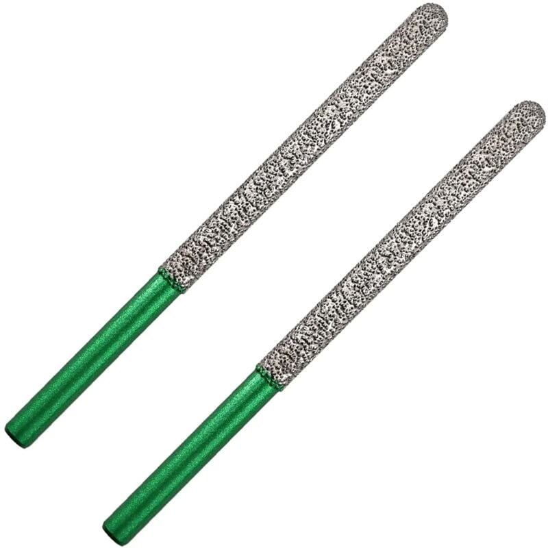Lot de 2 forets à mortier diamantés - 7,2 mm x 74 mm - Tige ronde pour enlever les maçonnerie, les joints, le mortier, la maçonnerie, la pierre, le
