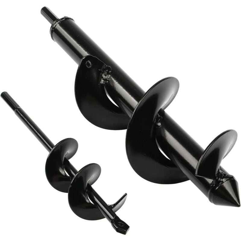 Fitags - Lot de 2 Forets hélicoïdaux de jardinage - 8 x 30 cm et 4 x 22 cm - Manuels - Pour installer des plantes, cultiver, creuser des trous—